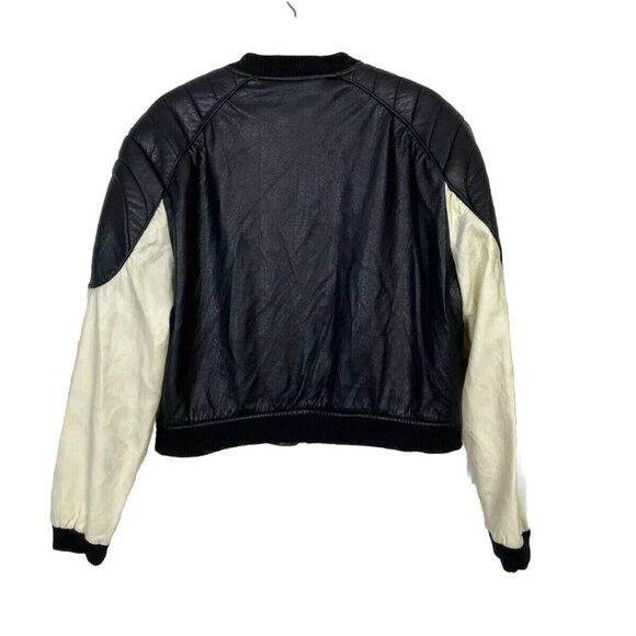 YOKI Womens Jacket Sz 2XL Faux Leather Moto Biker 1980's Style - Picture 6 of 8